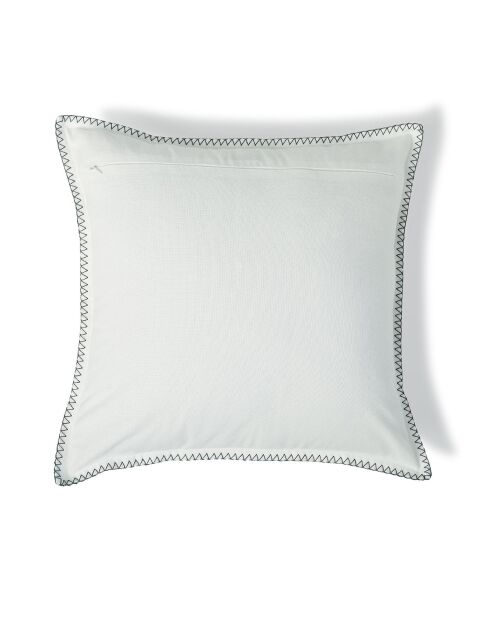 Eisblaues Baumwoll-Canvas-Kissen Palma