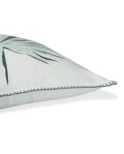 Eisblaues Baumwoll-Canvas-Kissen Palma