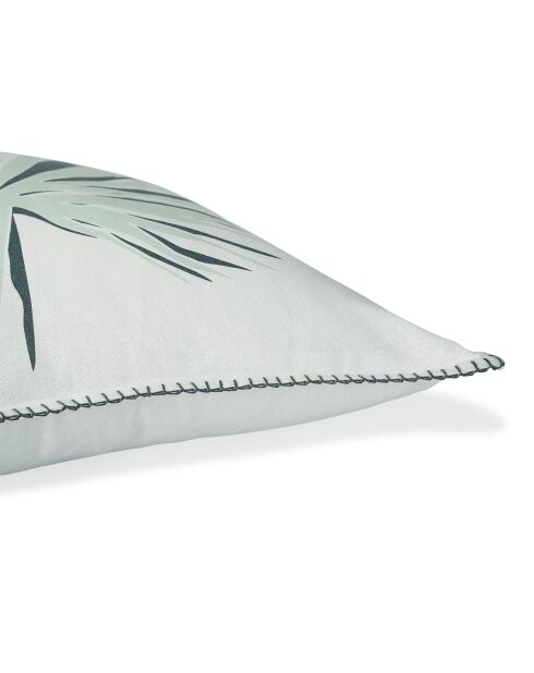 Eisblaues Baumwoll-Canvas-Kissen Palma