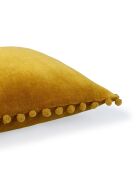 Mosterdgele fluwelen kussenhoes van katoenfluweel