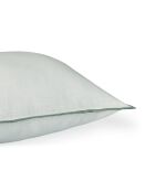 Kissen Jules aus Baumwollleinen in Weiß/Seladongrün