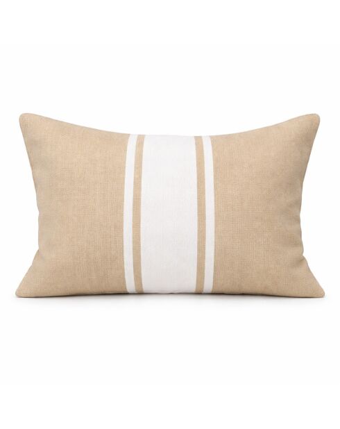 Cuscino da spiaggia St Tropez in cotone beige - 39x25 cm