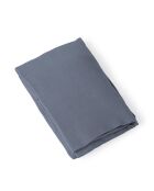 Drap plat lin lavé Camille bleu orage