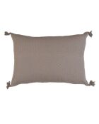 Kussenhoes Megeve taupe katoen