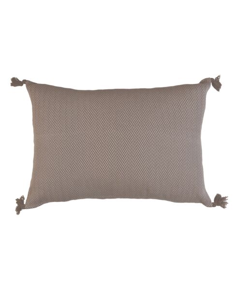 Kussenhoes Megeve taupe katoen
