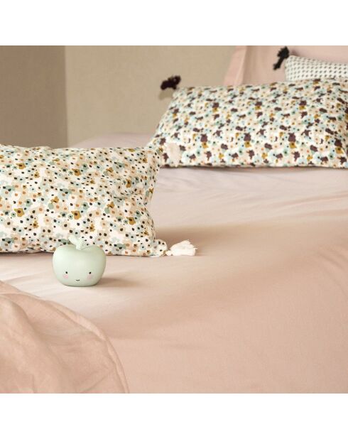 Parure de lit en satin de coton Julia rose