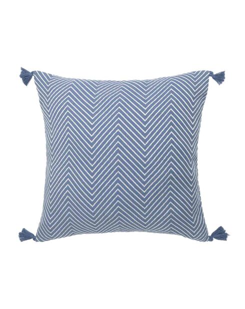 Fodera per cuscino Amsterdam in cotone blu petrolio