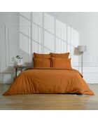 Drap plat percale de coton Nina caramel
