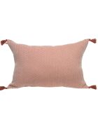 Kussenhoes van rood katoen Megeve tomette