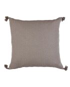 Kussenhoes Megeve taupe katoen