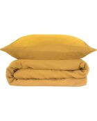 Juego de cama Clara de gasa de algodón amarillo azafrán