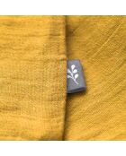 Juego de cama Clara de gasa de algodón amarillo azafrán