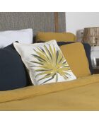 Juego de cama Clara de gasa de algodón amarillo azafrán