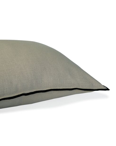 Kissen Jules aus Baumwollleinen natur/schwarz