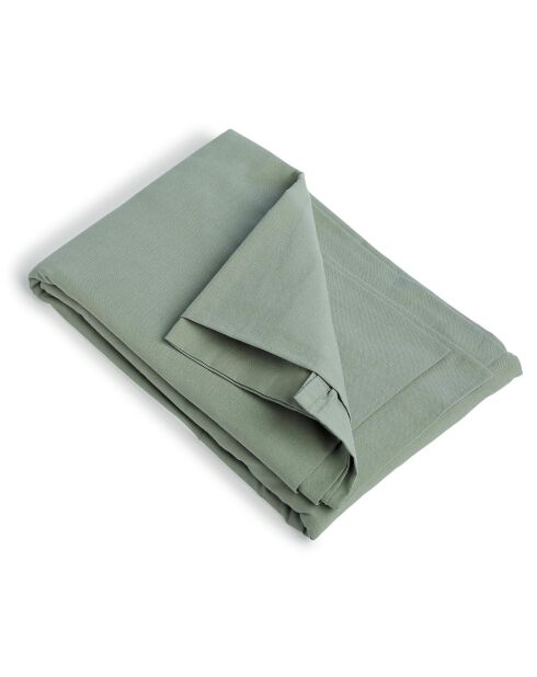 Drap housse en coton lavé Luna vert céladon