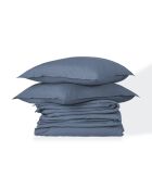Jeansblaue Bettgarnitur Nina aus Baumwollperkal