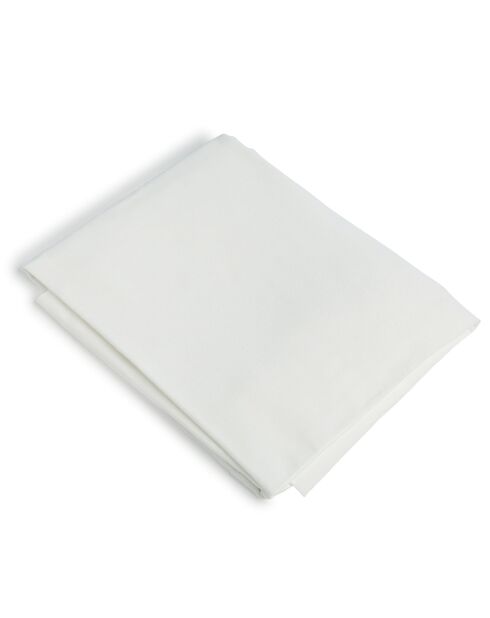 Drap plat percale de coton Nina blanc