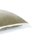 Fodera per cuscino in velluto di cotone Riva verde kaki