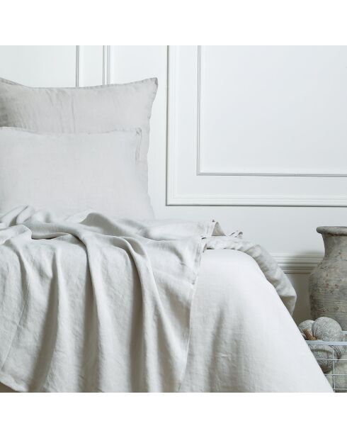 Drap plat lin lavé Camille naturel