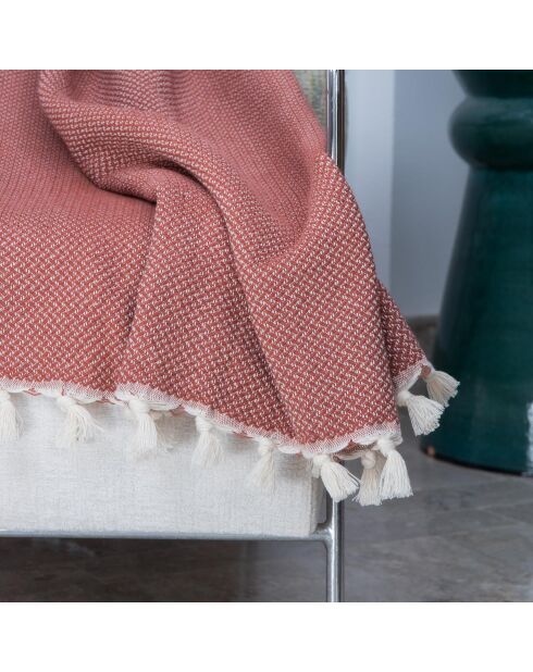 Rotes Baumwollplaid aus Zermatter Baumwolle