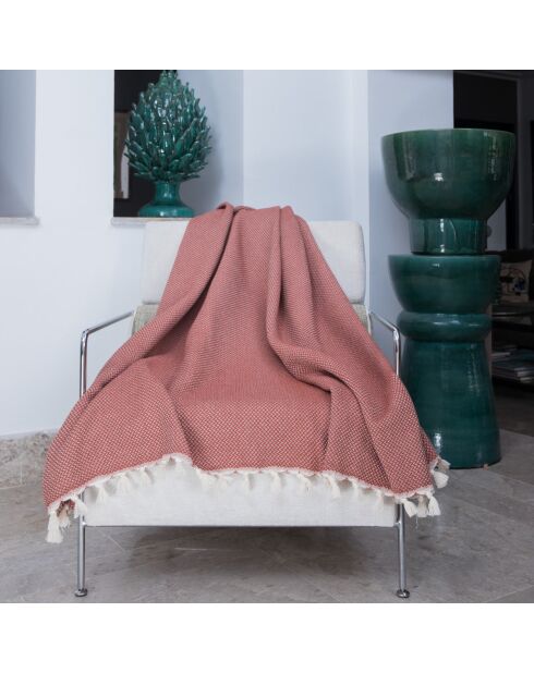 Rotes Baumwollplaid aus Zermatter Baumwolle