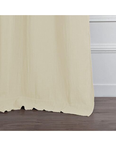 Carla Ösenvorhang aus Baumwolle, 140 x 240 cm, sandfarben