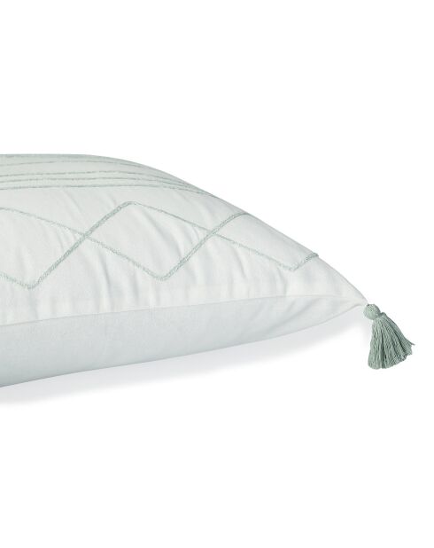 Kissen Nevada aus Baumwollleinen eisblau