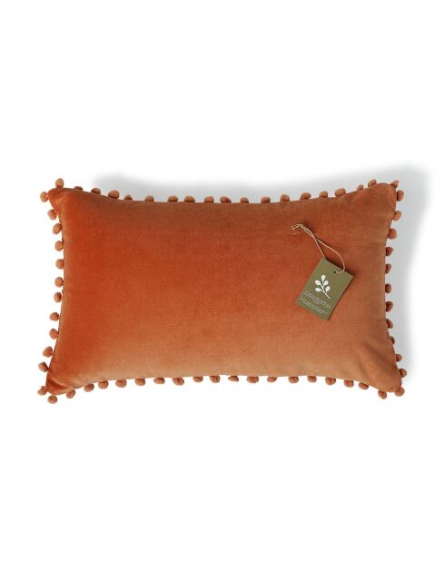 Velvet Terre de Sienne kussen van katoenfluweel