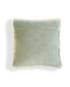 Cuscino in velluto di cotone Riva grigio verde