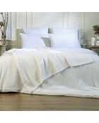 Colcha de gasa de algodón blanca Carla, 270 x 280 cm