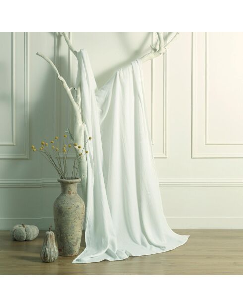 Colcha de gasa de algodón blanca Carla, 270 x 280 cm