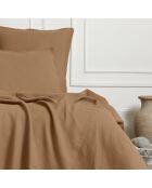 Lot de 2 Taies d'oreiller lin lavé Camille noisette