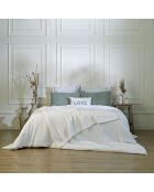 Lot de 2 Taies d'oreiller gaze de coton Carla vert céladon
