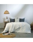 Lot de 2 Taies d'oreiller gaze de coton Carla bleu orage