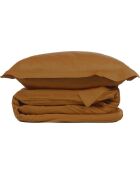 Parure de lit en satin de coton Julia caramel