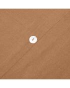 Parure de lit en satin de coton Julia caramel