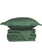 Parure de lit en satin de coton Julia vert sauge