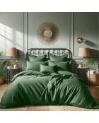 Parure de lit en satin de coton Julia vert sauge