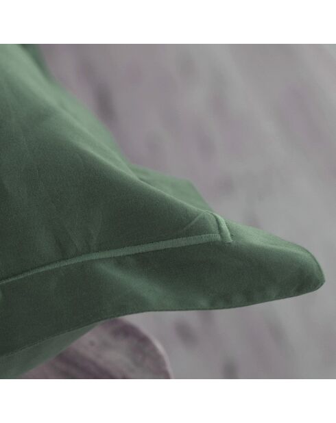 Parure de lit en satin de coton Julia vert sauge