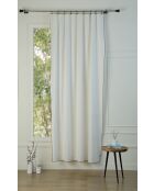 Rideau panneau toile de coton Jules blanc/sable - 140x260 cm