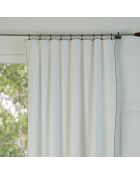 Rideau panneau toile de coton Jules blanc/sable - 140x260 cm