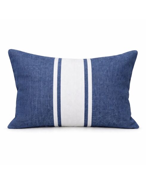 St Tropez Strandkissen aus Baumwolle Jeansblau - 39x25 cm