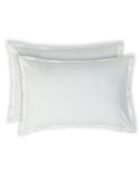 Lot de 2 Taies d'oreiller percale de coton Nina blanches
