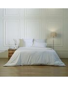 Lot de 2 Taies d'oreiller percale de coton Nina blanches