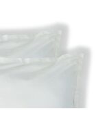 Lot de 2 Taies d'oreiller percale de coton Nina blanches