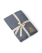 Lot de 2 Taies d'oreiller lin lavé Camille bleu orage