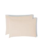 Lot de 2 Taies d'oreiller gaze de coton Carla roses