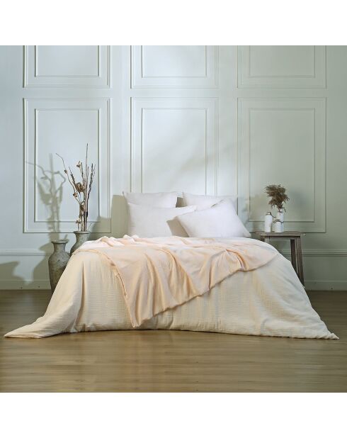 Lot de 2 Taies d'oreiller gaze de coton Carla roses