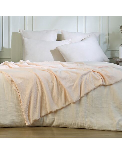 Lot de 2 Taies d'oreiller gaze de coton Carla roses