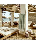 Amandelgroene Mykonos katoenen fouta - 100x200 cm